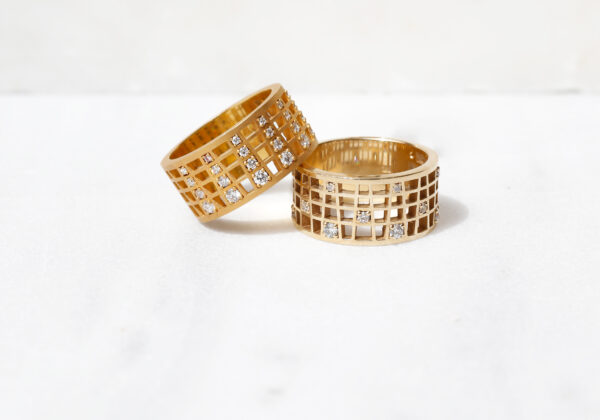 yellow gold 18K diamond rings