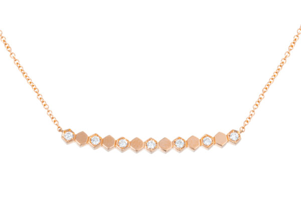 rose gold 18K pendant with diamonds