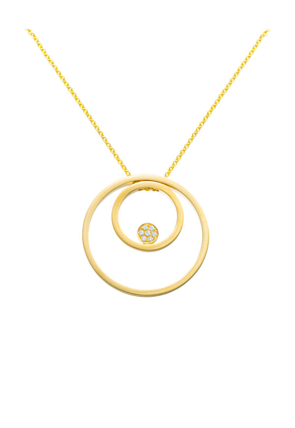 yellow gold 18K pendant with diamonds