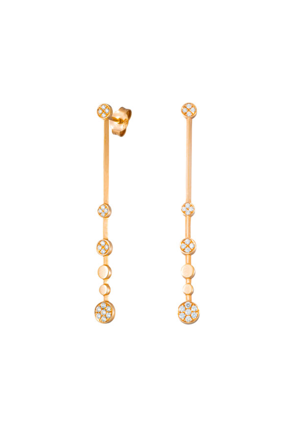 rose gold 18K earrings with diamonds